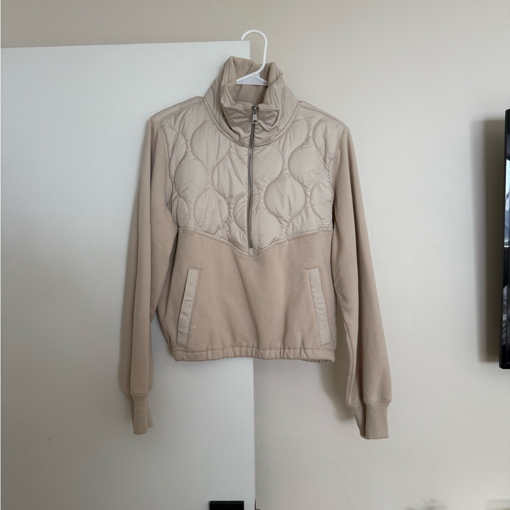 Abercrombie & Fitch Cream Quarter Zip